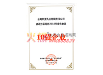 2018年度云南省綠色食品10強企業