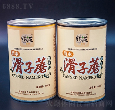 精湛清水滑子蘑罐頭400克