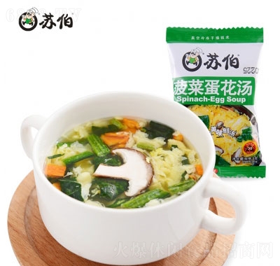 蘇伯菠菜蛋花湯速食湯6g