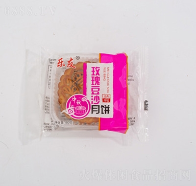 樂友玫瑰豆沙月餅