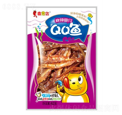喜常嘗QQ魚麻辣魚仔42g休閑零食即食海味休閑食品