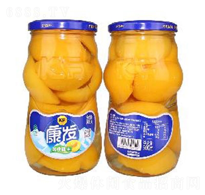 康發黃桃罐頭900克