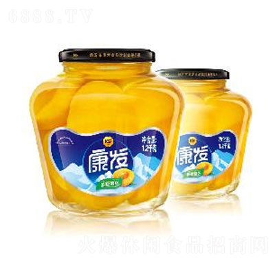 康發黃桃罐頭1200克