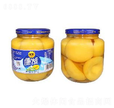 康發黃桃罐頭1500克