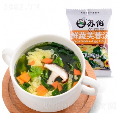 蘇伯鮮蔬蛋花湯6g速食湯