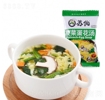 蘇伯菠菜蛋花湯6g速食湯