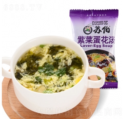 蘇伯8g裝紫菜蛋花速食湯