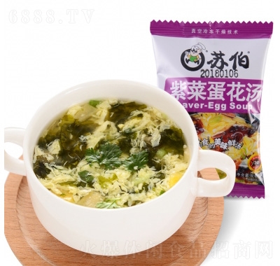 蘇伯6g裝紫菜蛋花速食湯