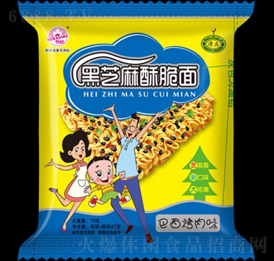 華祥黑芝麻酥脆面巴西烤肉味