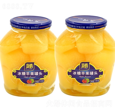 真情冰糖蘋(píng)果罐頭100
