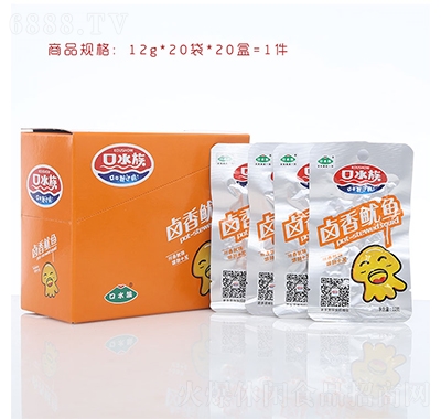 口水族鹵香魷魚12g