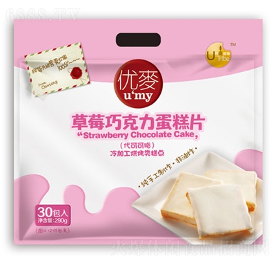 優(yōu)菱草莓味蛋糕片（30片裝）290g