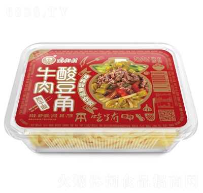 南街村酸豆角熱干面牛肉味