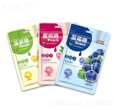 笑咪咪菠蘿水蜜桃藍(lán)莓硬