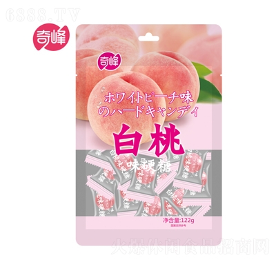 奇峰白桃味硬糖102g