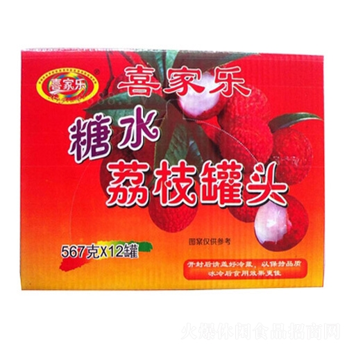 喜家樂糖水荔枝罐頭整箱