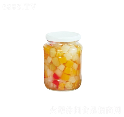 盛安食品什錦水果罐頭玻