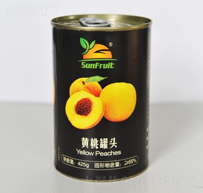 盛安食品黃桃罐頭425