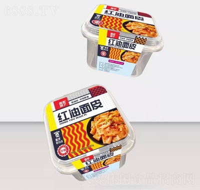 善品娘子非油炸沖泡即食紅油面皮111克盒裝（面餅80g+料包31g）方便食品招商