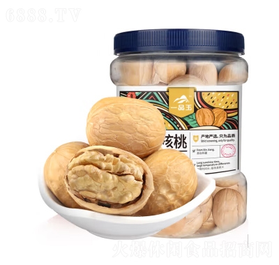 一品玉新疆薄皮核桃500g罐手剝堅果炒貨休閑零食