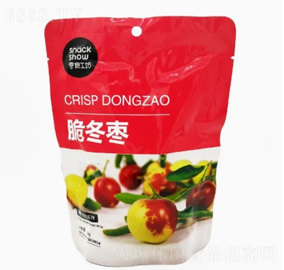 零食工坊干果紅棗無核休閑脆冬棗88g