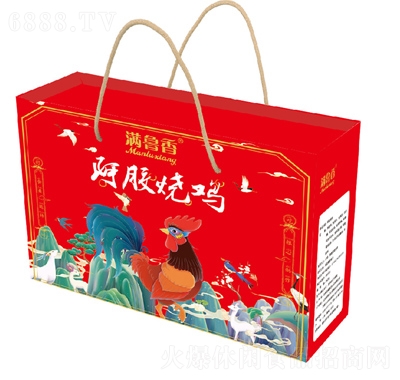 滿魯香阿膠燒雞紅色禮盒