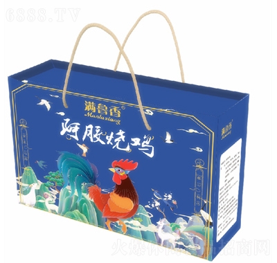 滿魯香阿膠燒雞藍(lán)色禮盒