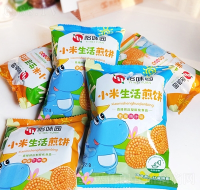 怡味園小米煎餅鍋巴散裝零食小包裝解饞粗糧脆整箱批發