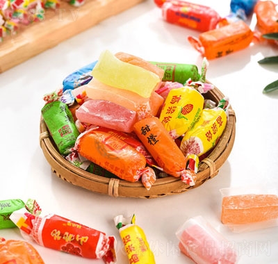 奧德康山東特產高粱飴水果軟糖網紅拉絲糖休閑年貨婚慶地攤糖果混合口味