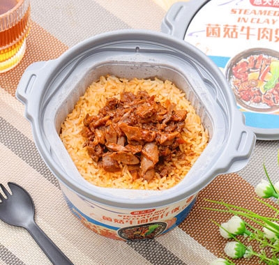惠天然菌菇牛肉煲仔飯方便米飯招商
