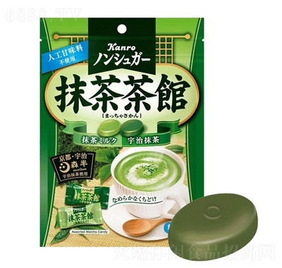 kanro甘樂無糖抹茶茶館硬糖代糖零食批發