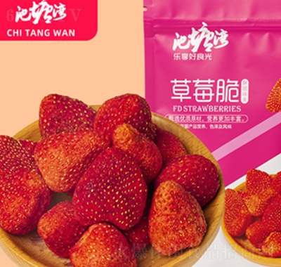 池塘灣凍干草莓脆50g網紅小吃風味零食