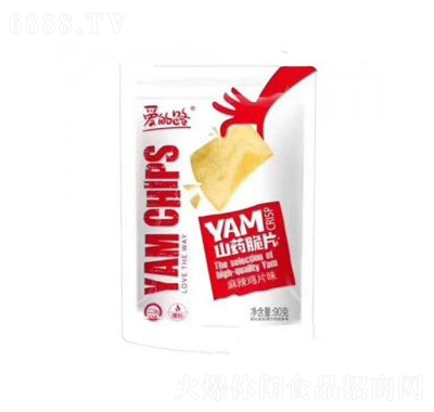 愛的路山藥脆片麻辣雞片味90克辦公室休閑零食膨化食品