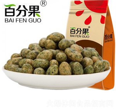 百分果海苔花生210g批發(fā)代理招商休閑食品