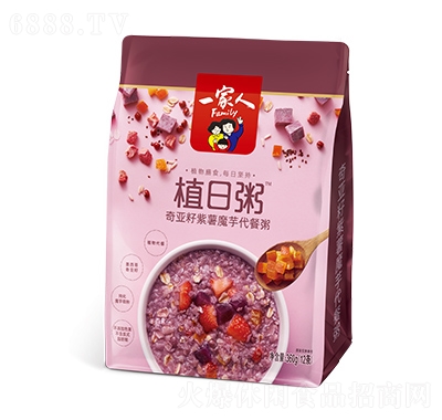 一家人360g奇亞籽紫薯魔芋粥超市零食休閑食品