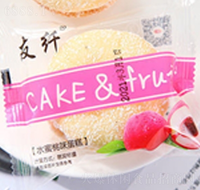 友纖夾心奶油蛋糕休閑食品零食小吃早餐水蜜桃味