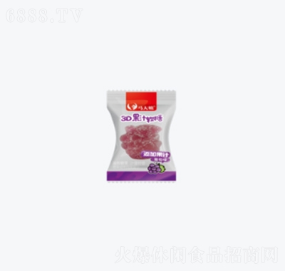 馬大姐3D果汁軟糖葡萄味休閑食品糖果