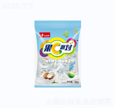 馬大姐360g果c派對椰子味乳酸果凍招商批發年貨