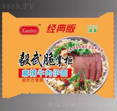 熊毅武脆掌柜麻辣牛肉伊面袋裝即食速食