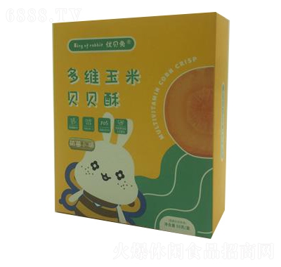優貝兔多維玉米貝貝酥胡蘿卜味休閑食品網紅零食
