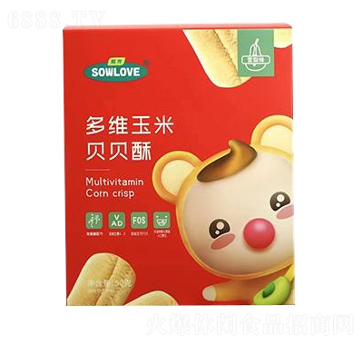甄育多維玉米貝貝酥雪梨味地方特色休閑食品