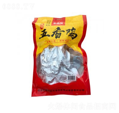 食圣德五香雞袋裝即食速