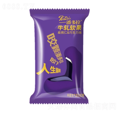馬大姐潘多拉休閑食品糖果牛軋軟果扁桃仁+巧克力味