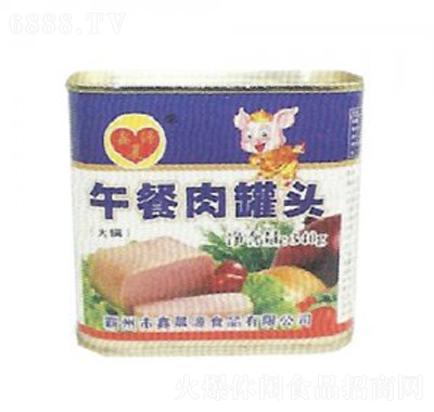 鑫晨源340g午餐肉罐頭藍色罐裝夜宵充饑休閑食品