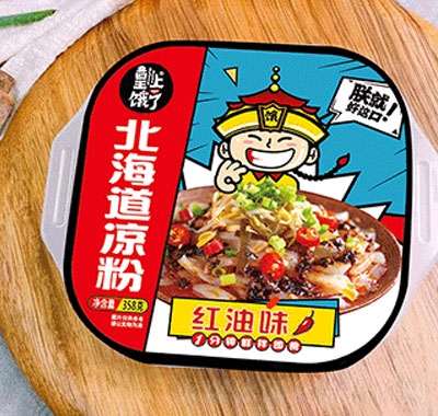 皇上餓了北海道涼粉紅油味速食涼粉