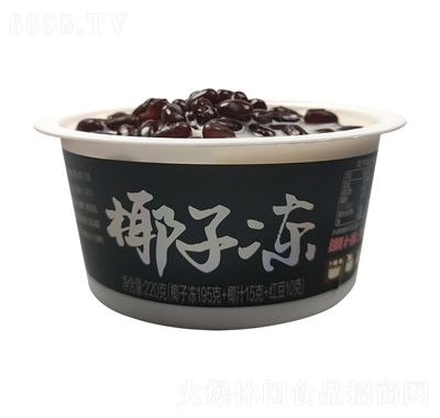 果不離廠家代發果凍休閑食品招商商超一件代發紅豆椰子凍220克