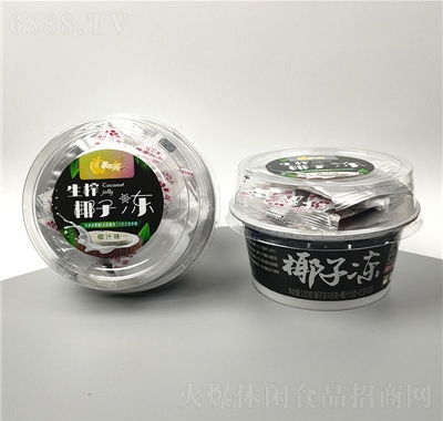 果不離廠家代發果凍休閑食品招商商超一件代發椰子凍220克