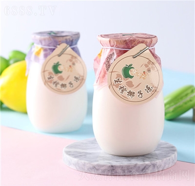 果不離椰子凍廠家批發200g×20瓶生榨椰子果凍招商代理
