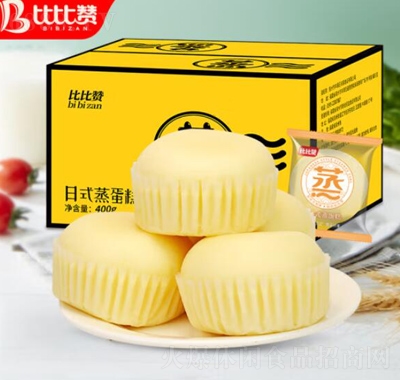 比比贊日式蒸蛋糕400g面包整箱懶人充饑宿舍零食小吃休閑食品早餐速食即食