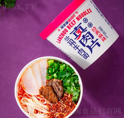 蘭啵旺蘭州牛肉面經典麻辣桶裝懶人方便食品招商